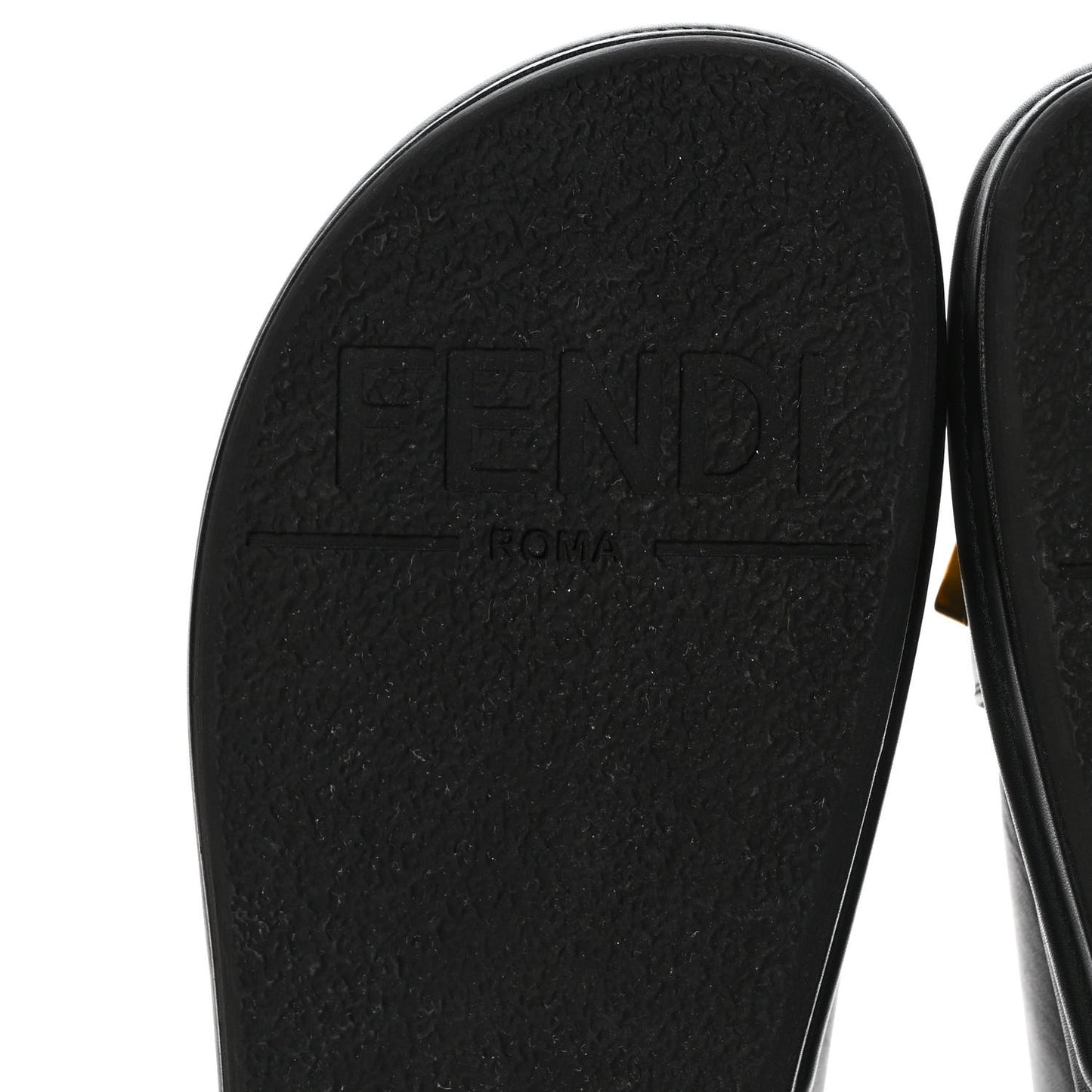 Vitello Womens Fendigraphy Slide Sandals 38 Black