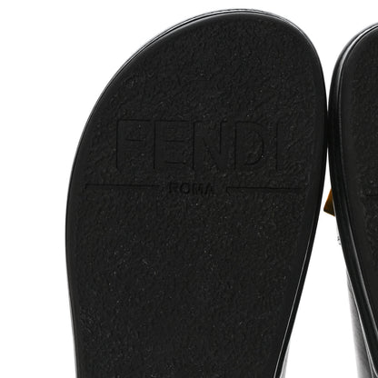 Fendi Vitello Womens Fendigraphy Slide Sandals 38 Black 6 of 7