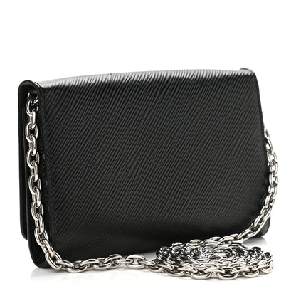 Louis Vuitton Epi Twist Chain Wallet Black 3 of 11