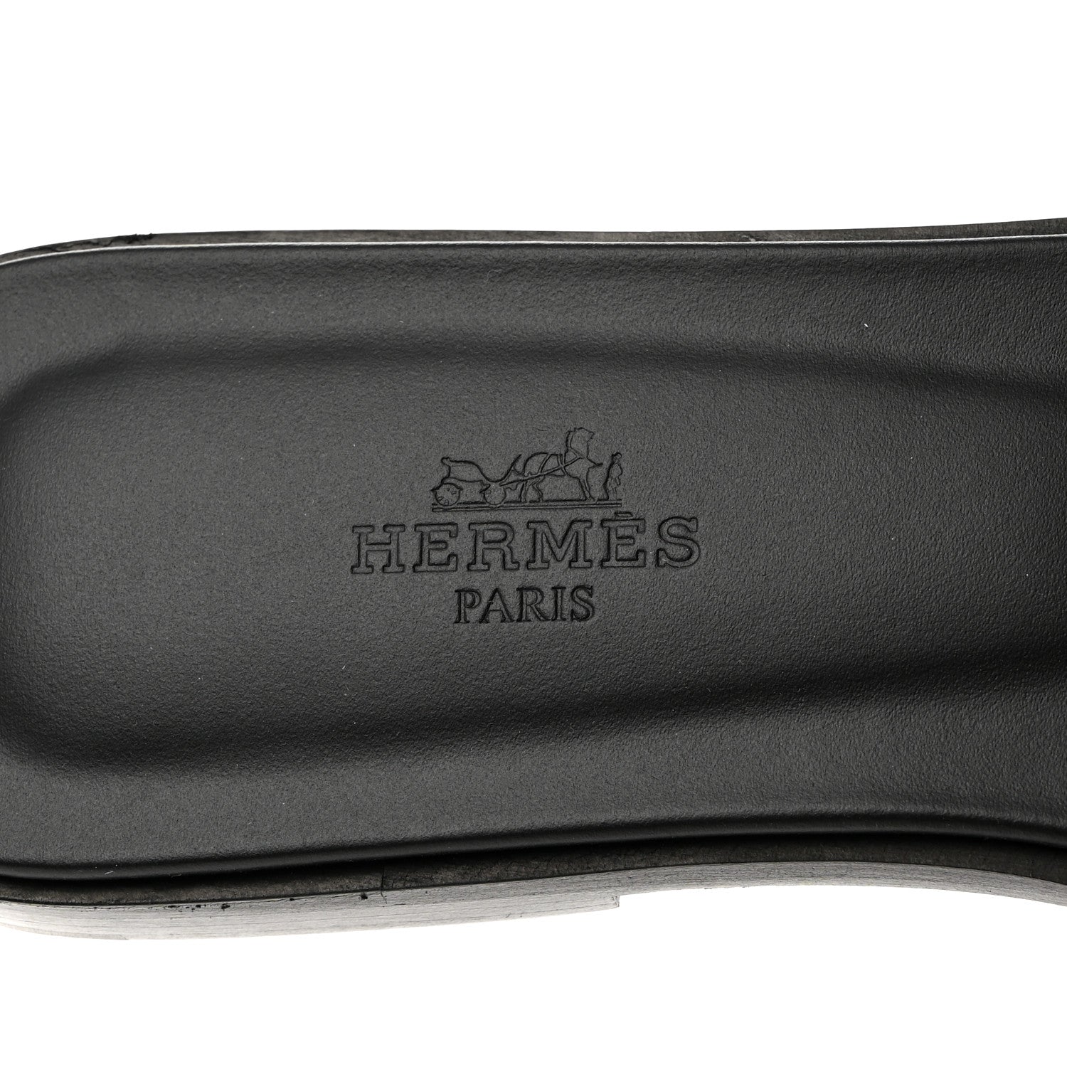 Hermes Box Calfskin Oran Sandals 38 Black 6 of 9
