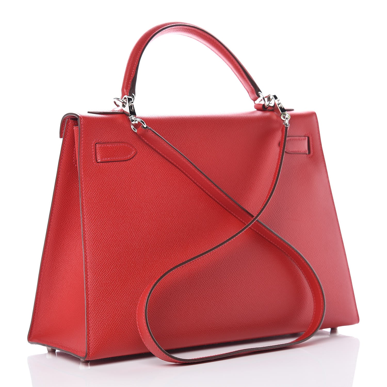 Hermes Epsom Kelly Sellier 32 Rouge Casaque 4 of 38