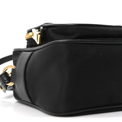 Prada Nylon Vela Saffiano Double Zip Crossbody Black 9 of 10