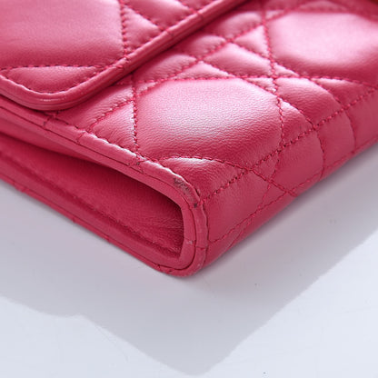 Christian Dior Lambskin Cannage Miss Dior Chain Wallet Fuchsia 8 of 11