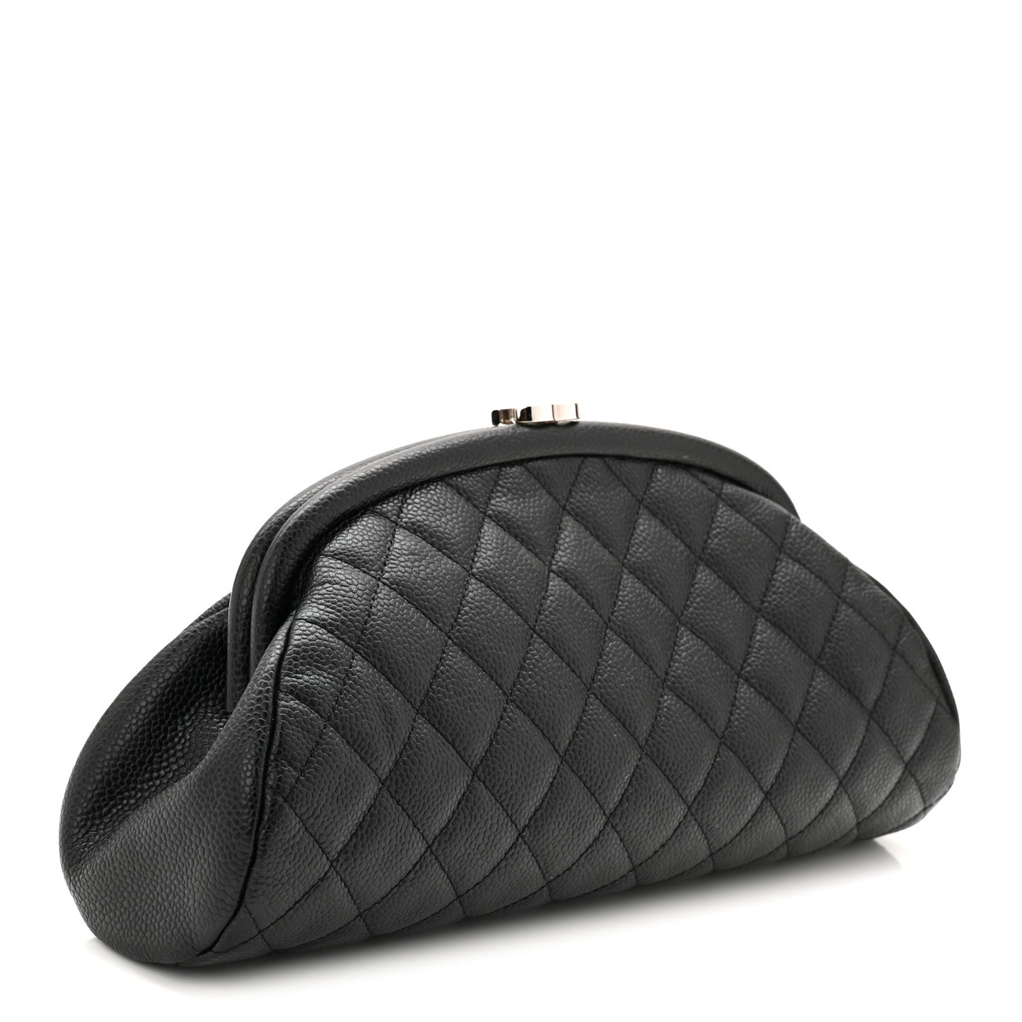 Caviar Quilted Timeless Clutch Black