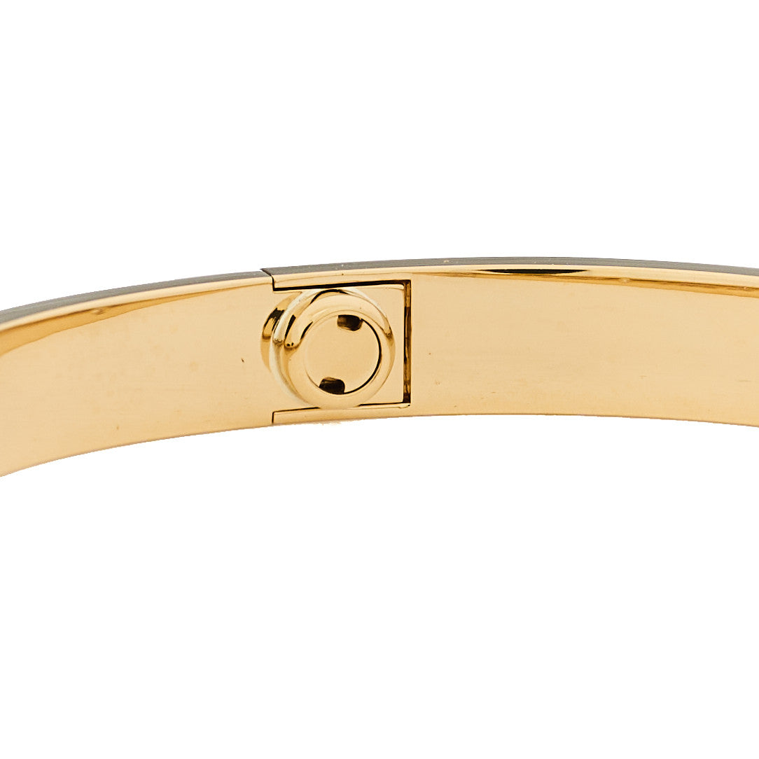 18K Yellow Gold 4 Diamond LOVE Bracelet 17