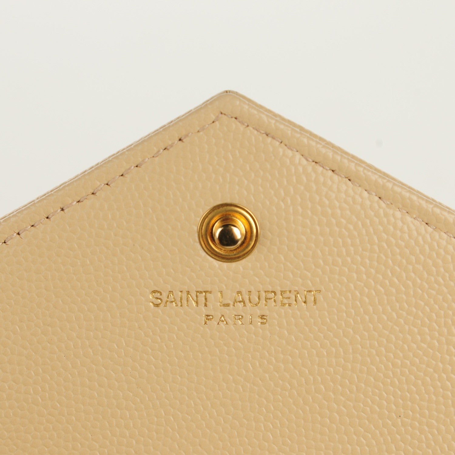 Saint Laurent Grain De Poudre Matelasse Chevron Monogram Chain Wallet Powder 5 of 8