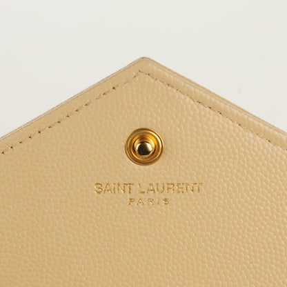 Saint Laurent Grain De Poudre Matelasse Chevron Monogram Chain Wallet Powder 5 of 8