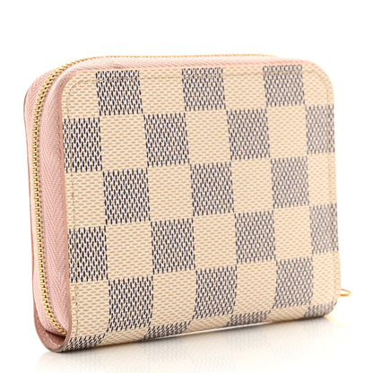 Louis Vuitton Damier Azur Zippy Coin Purse Rose Ballerine 3 of 7