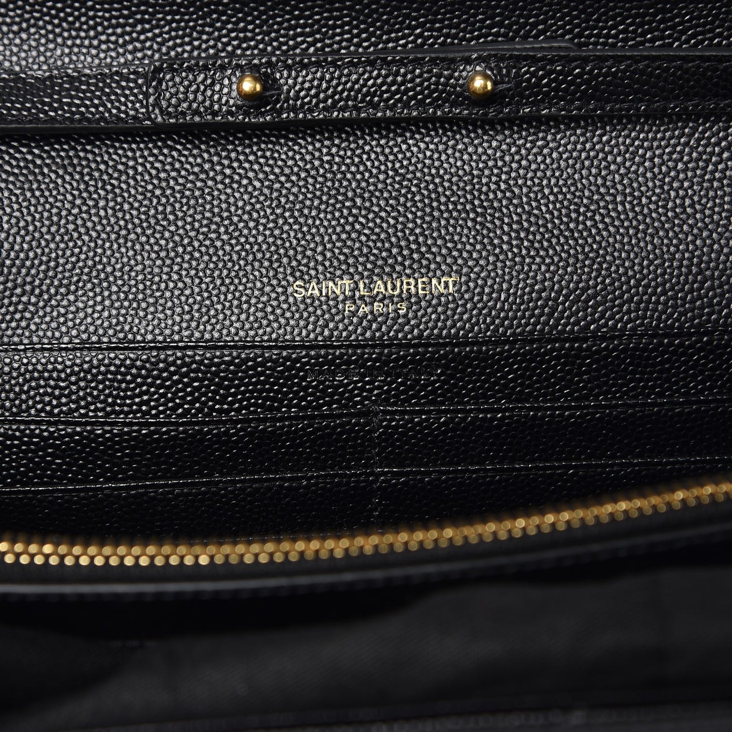 Grain De Poudre Matelasse Chevron Monogram Chain Wallet Black