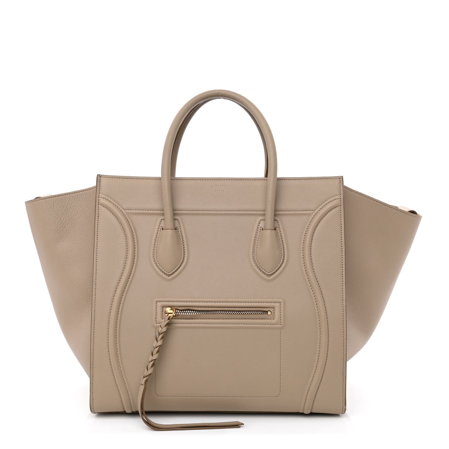 Supple Calfskin Medium Phantom Luggage Beige