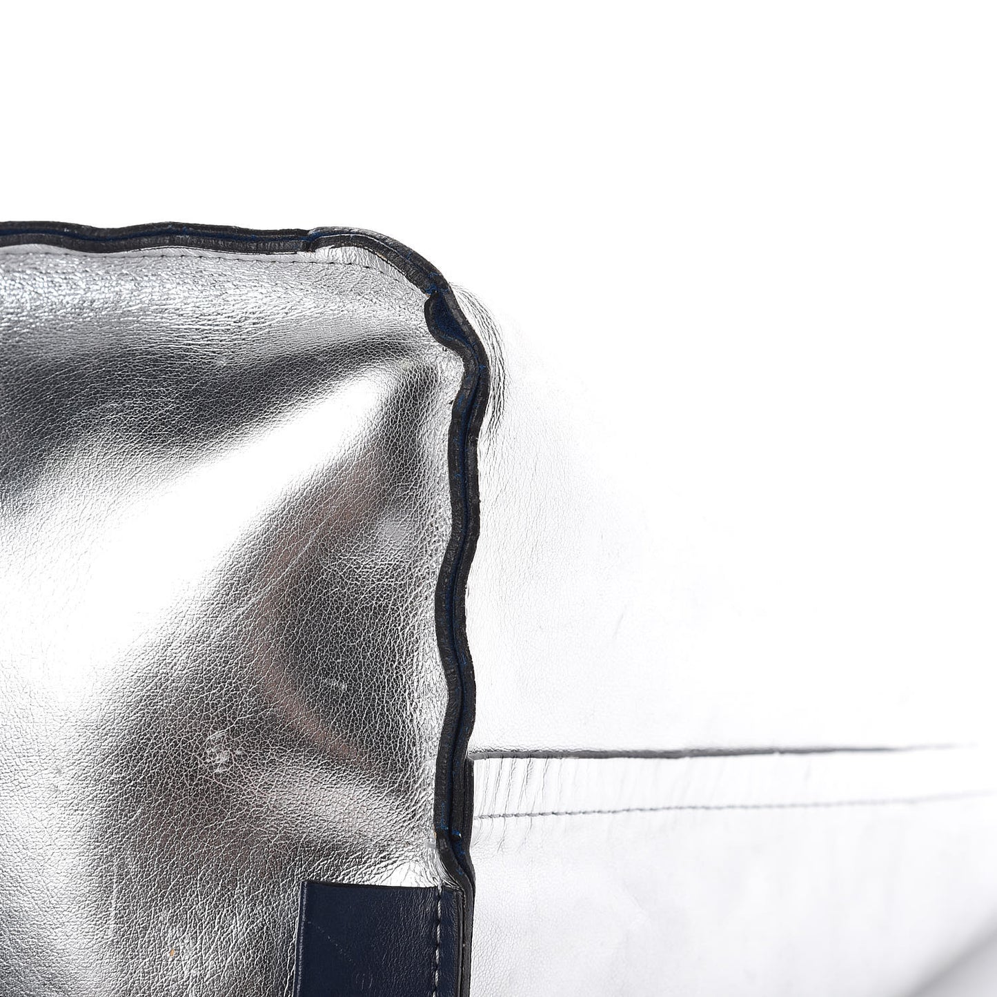 Metallic Calfskin Suede Ombre Large Reversible Antigona Tote Blue Silver