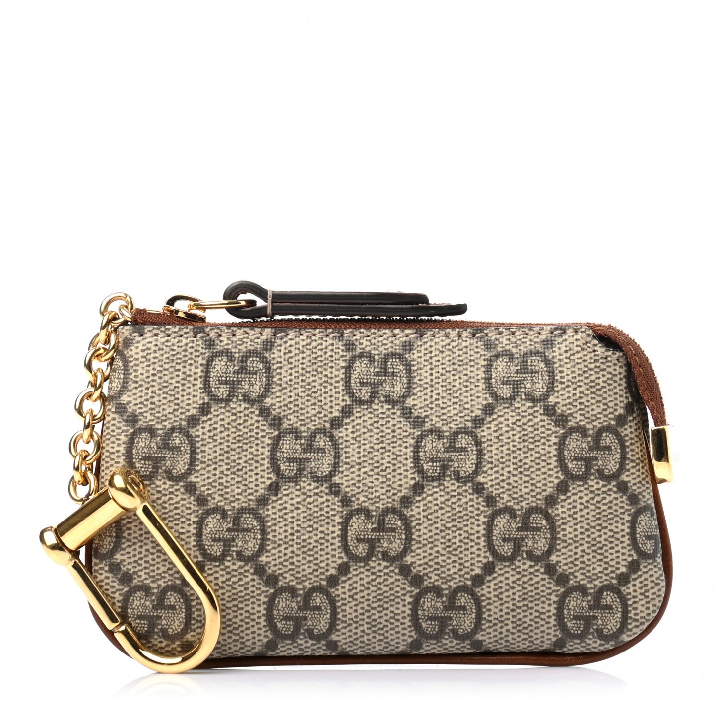 GG Supreme Monogram Key Case Brown