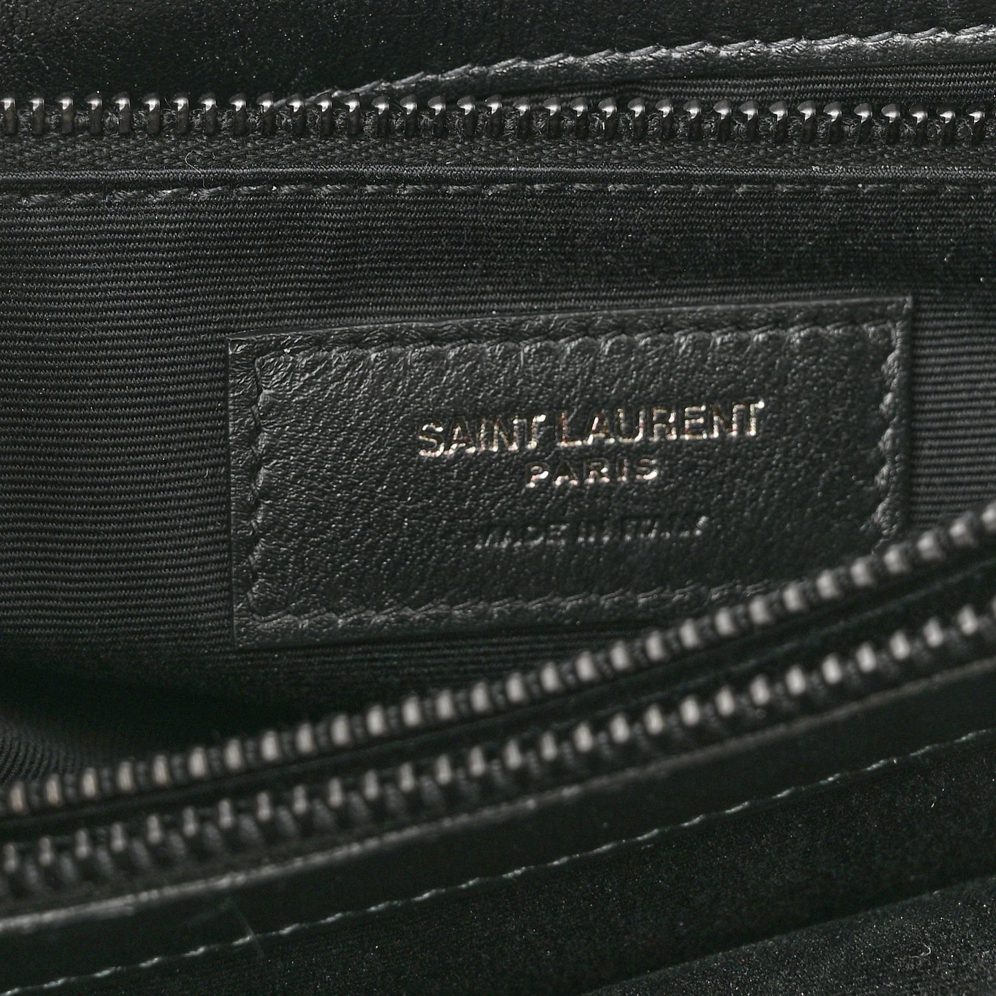 Calfskin Y Quilted Monogram Monochrome Medium Loulou Chain Satchel Black