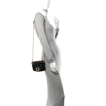 Fendi Nappa FF 1974 Embossed Mini Baguette Black 3 of 10