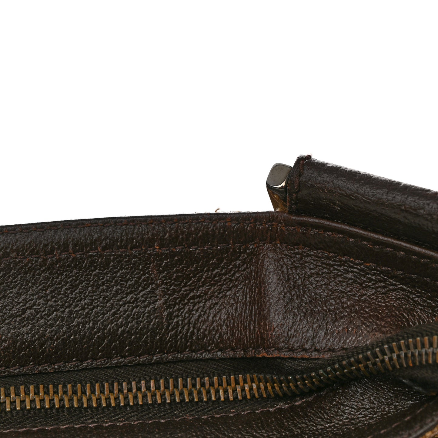 Monogram Web Medium Double Pocket Messenger Bag Dark Brown
