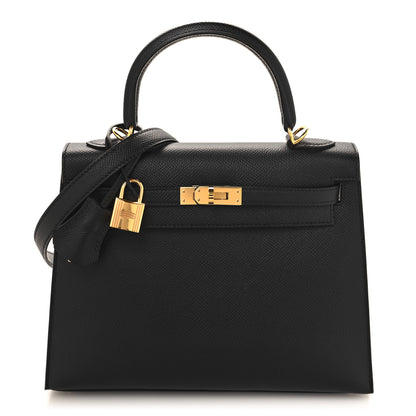 Hermes Epsom Kelly Sellier 25 Black 1 of 11