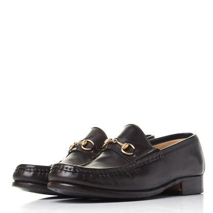 Gucci Calfskin Mens Horsebit Loafers 8.5 Marrone 2 of 9