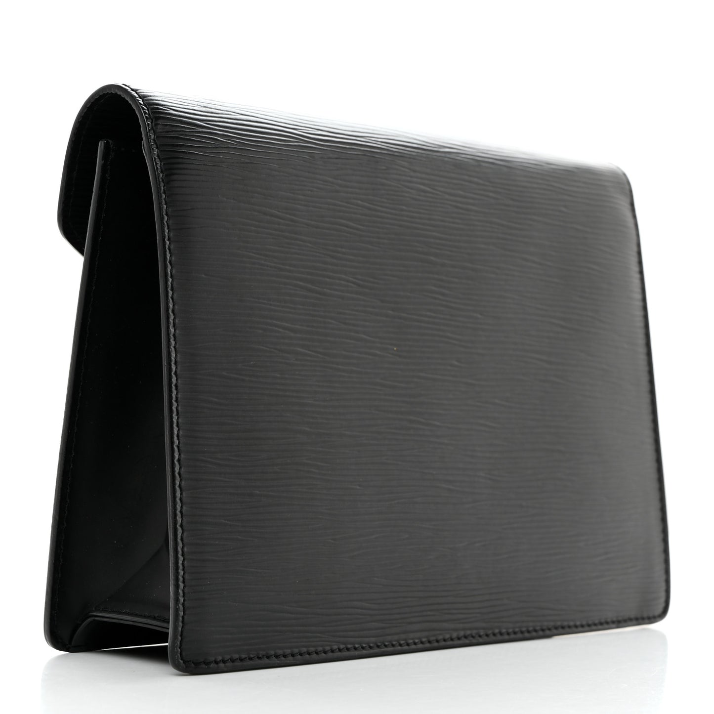 Epi Pochette Sellier Dragonne Clutch Black