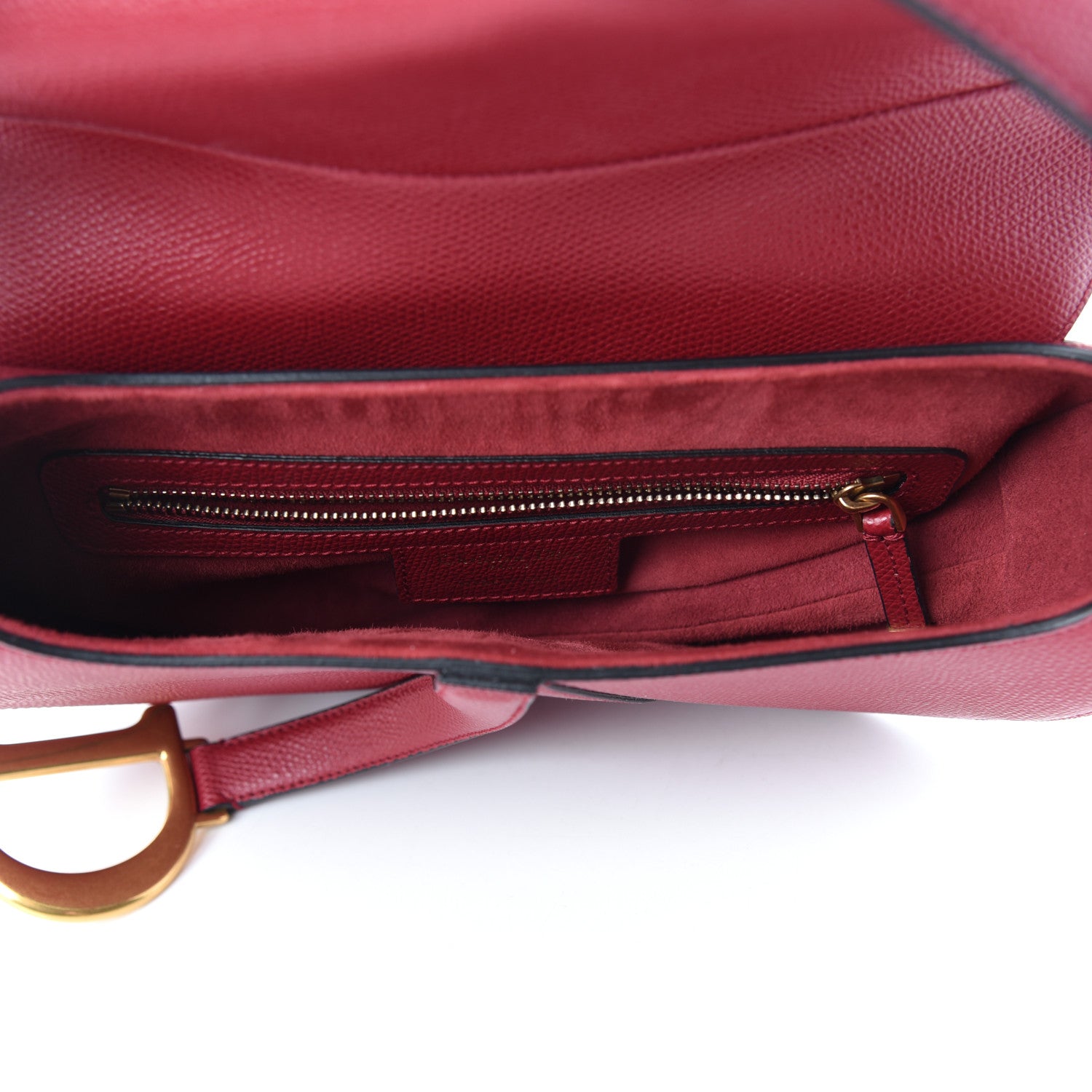 Christian Dior Calfskin Saddle Bag Scarlet 5 of 10