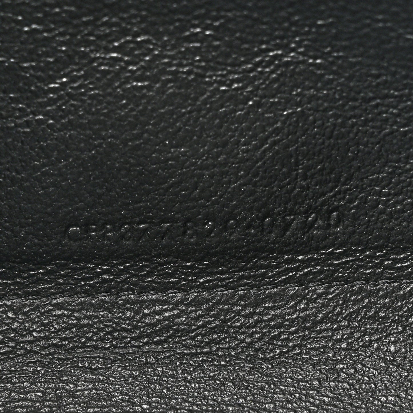 Calfskin Polka Dot Print Monogram Chain Wallet Black Crema Soft