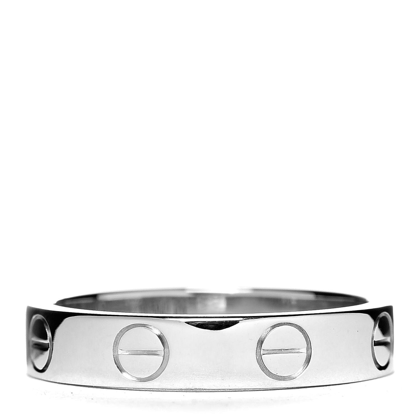 18K White Gold 3.5mm LOVE Wedding Band Ring 48 4.5