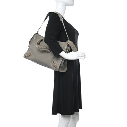 Balenciaga Chevre Gold Metallic Edge Hardware City Gris Taupe 2 of 10