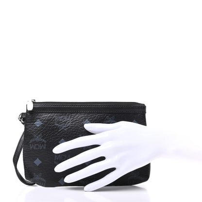 MCM Visetos Wristlet Pouch Black 2 of 6