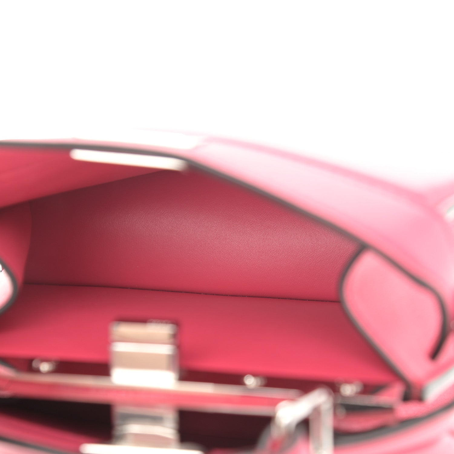 Fendi Shiny Nappa Petite Peekaboo I SEE U Satchel Lampone 5 of 14