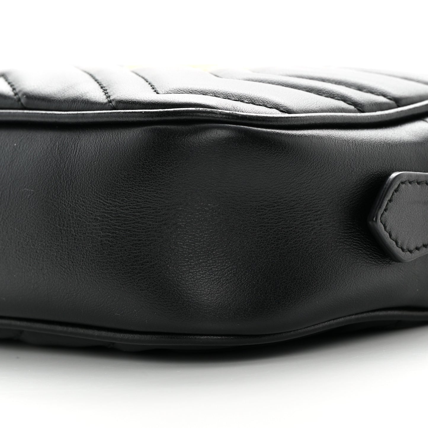 Calfskin Matelasse Mini GG Marmont Chain Shoulder Bag Black