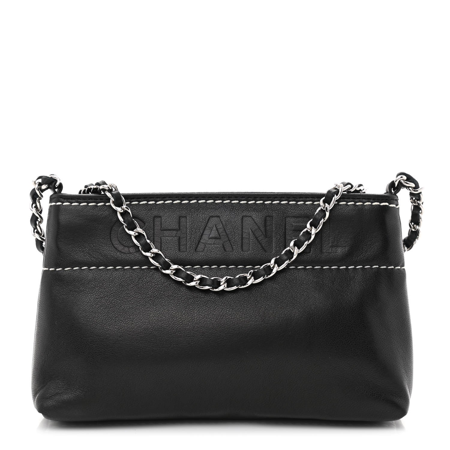 Chanel Lambskin Lax Pochette Black 1 of 10