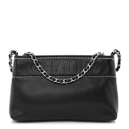 Chanel Lambskin Lax Pochette Black 1 of 10