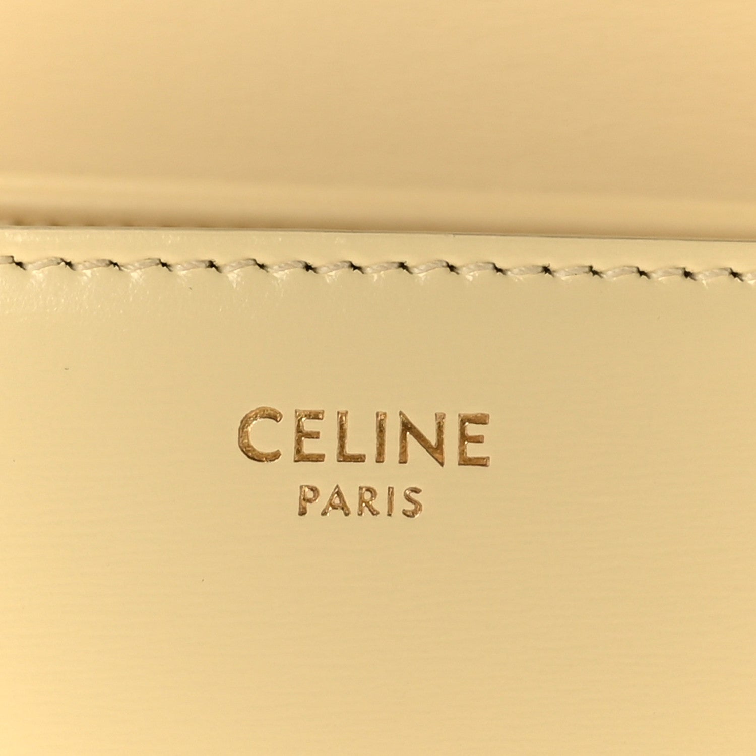 Celine Shiny Calfskin Teen Triomphe Light Yellow 7 of 9