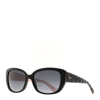 Christian Dior Lambskin Cannage Dior Lady 2R Sunglasses Black 1 of 9