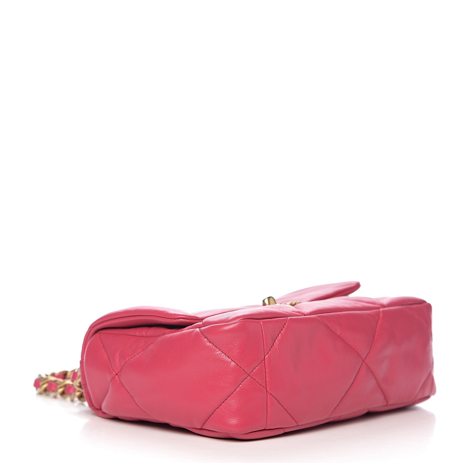 Chanel Lambskin Quilted Medium 19 Flap Dark Pink 3 of 10