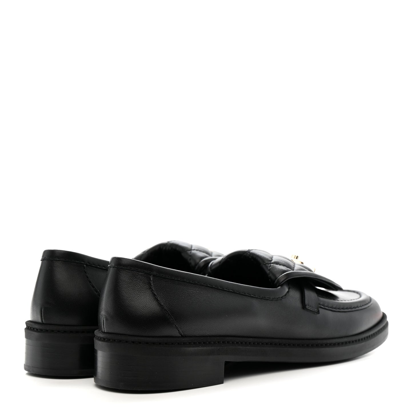 Lambskin Quilted CC Turnlock Loafers 40 Black