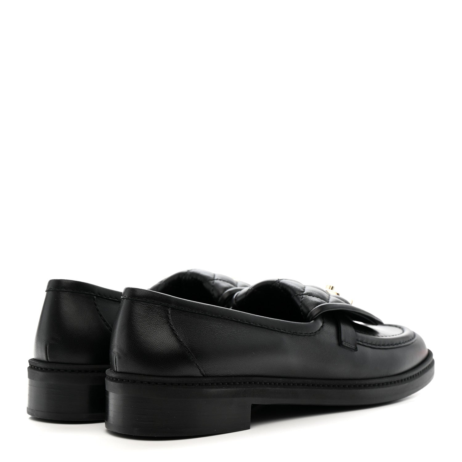 Chanel Lambskin Quilted CC Turnlock Loafers 40 Black 5 of 10