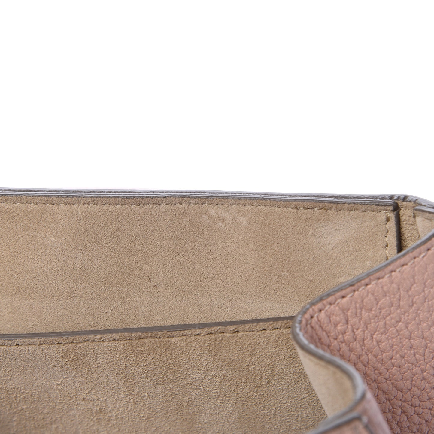Grained Lambskin Drew Shoulder Bag Cement Pink