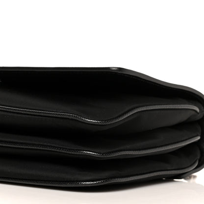 Prada Saffiano Tessuto Nylon Chain Shoulder Bag Black 11 of 11