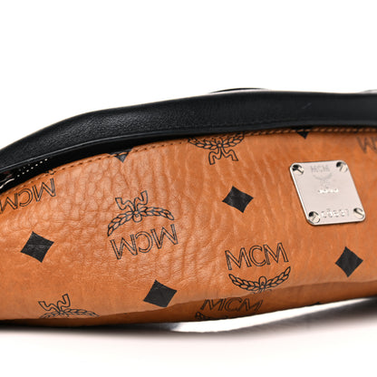 MCM Visetos Waist Bag Black Cognac 7 of 9