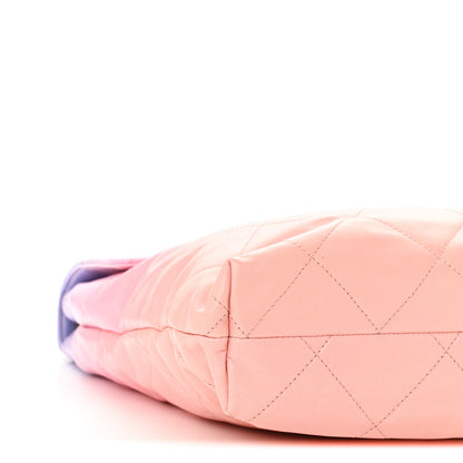 Chanel Shaded Calfskin CC Hobo Light Purple Pink Coral 9 of 10