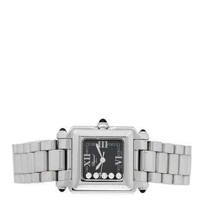 Chopard Stainless Steel 5 Diamond 23mm Happy Sport Quartz Watch Black 2 of 4