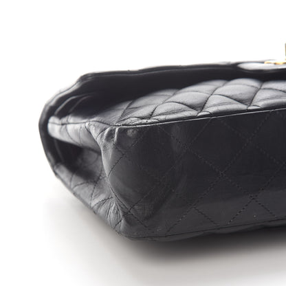 Chanel Lambskin Quilted Medium Double Flap Black 8 of 10