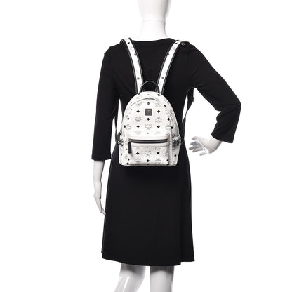 MCM Visetos Side Stud Mini Stark Backpack White 2 of 11