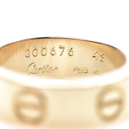 Cartier 18K Yellow Gold 5.5mm LOVE Ring 48 4.5 4 of 4