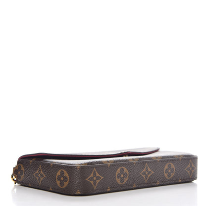 Louis Vuitton Monogram Pochette Felicie Chain Wallet Fuchsia 5 of 11