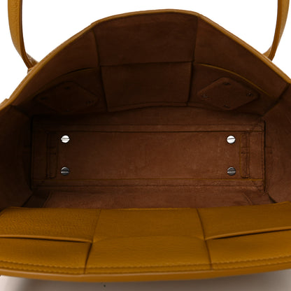 Bottega Veneta Grained Calfskin Maxi Intrecciato Arco 33 Yellow 5 of 10