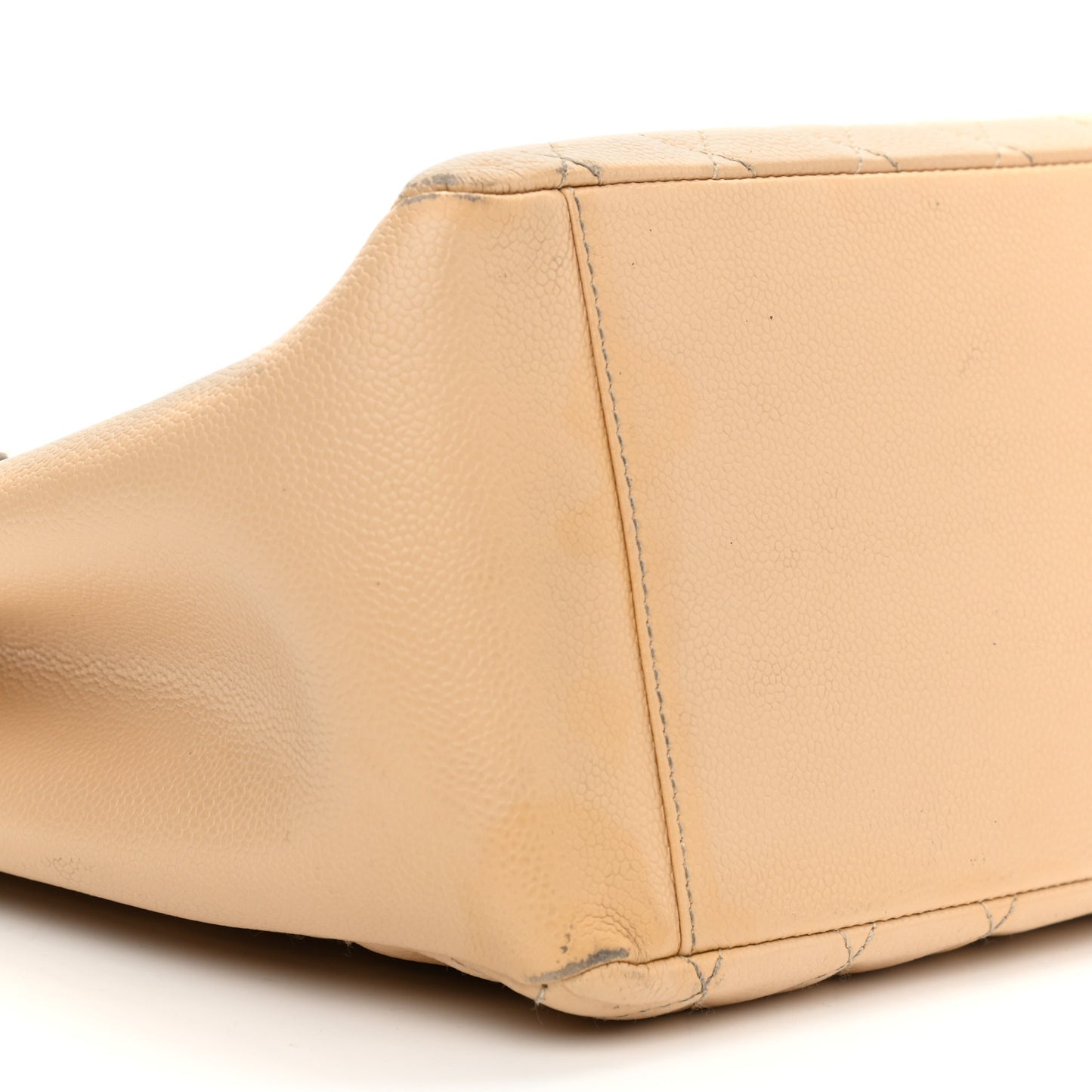 Caviar Quilted Grand Shopping Tote GST Beige
