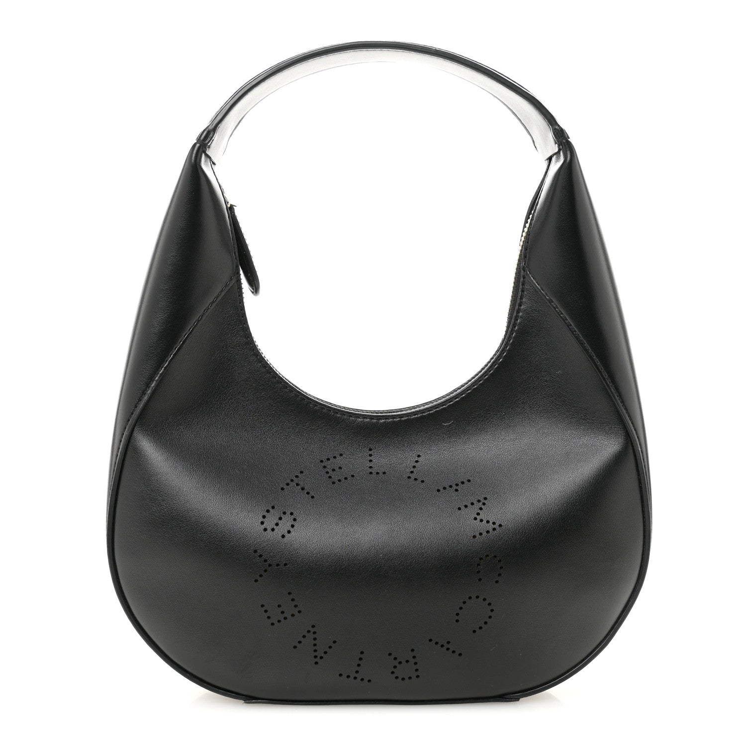 Stella McCartney Eco Alter Nappa Perforated Logo Small Hobo Black 1 of 13