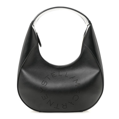 Stella McCartney Eco Alter Nappa Perforated Logo Small Hobo Black 1 of 13