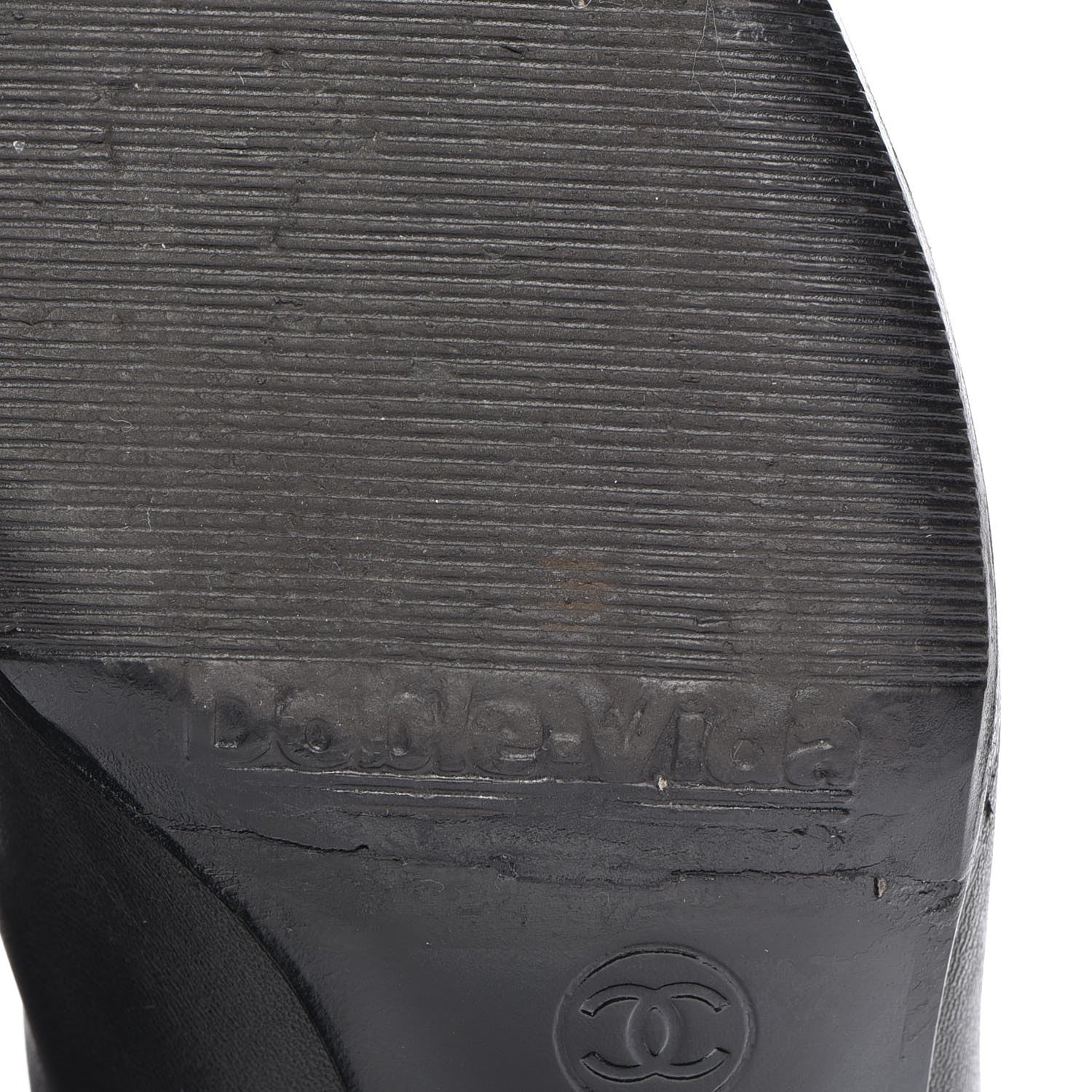Chanel Lambskin Quilted Reissue Knee High Tall Boots 37.5 Black 10 of 12